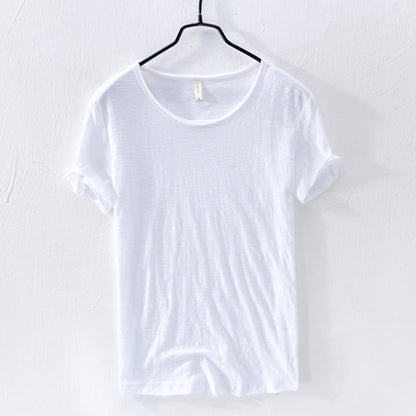 Arnaud – Chemise à manches courtes et col rond à coupe ample