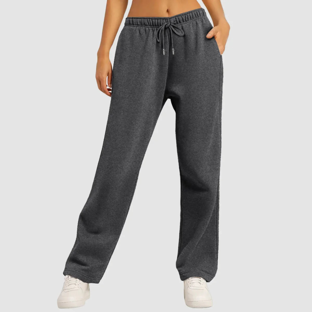 Selvara | Damskie Spodnie Jogger Szerokie z Wiązaniem Casual