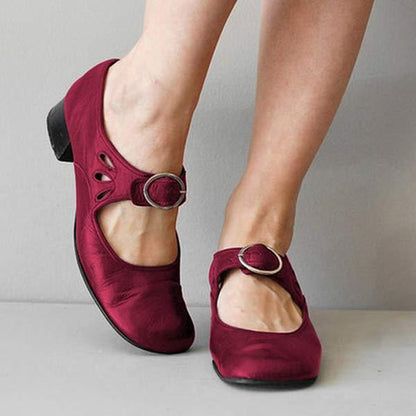 Vintage Schuhe mit abgerundeter Zehenpartie
