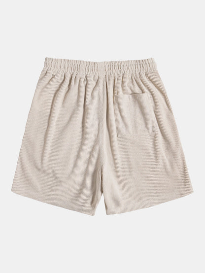 Ethan - Kurzarm Cordhemd Mit Knöpfen Und Shorts Set