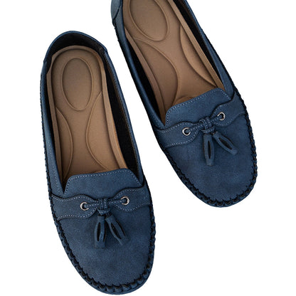 Mocassins femme en suède
