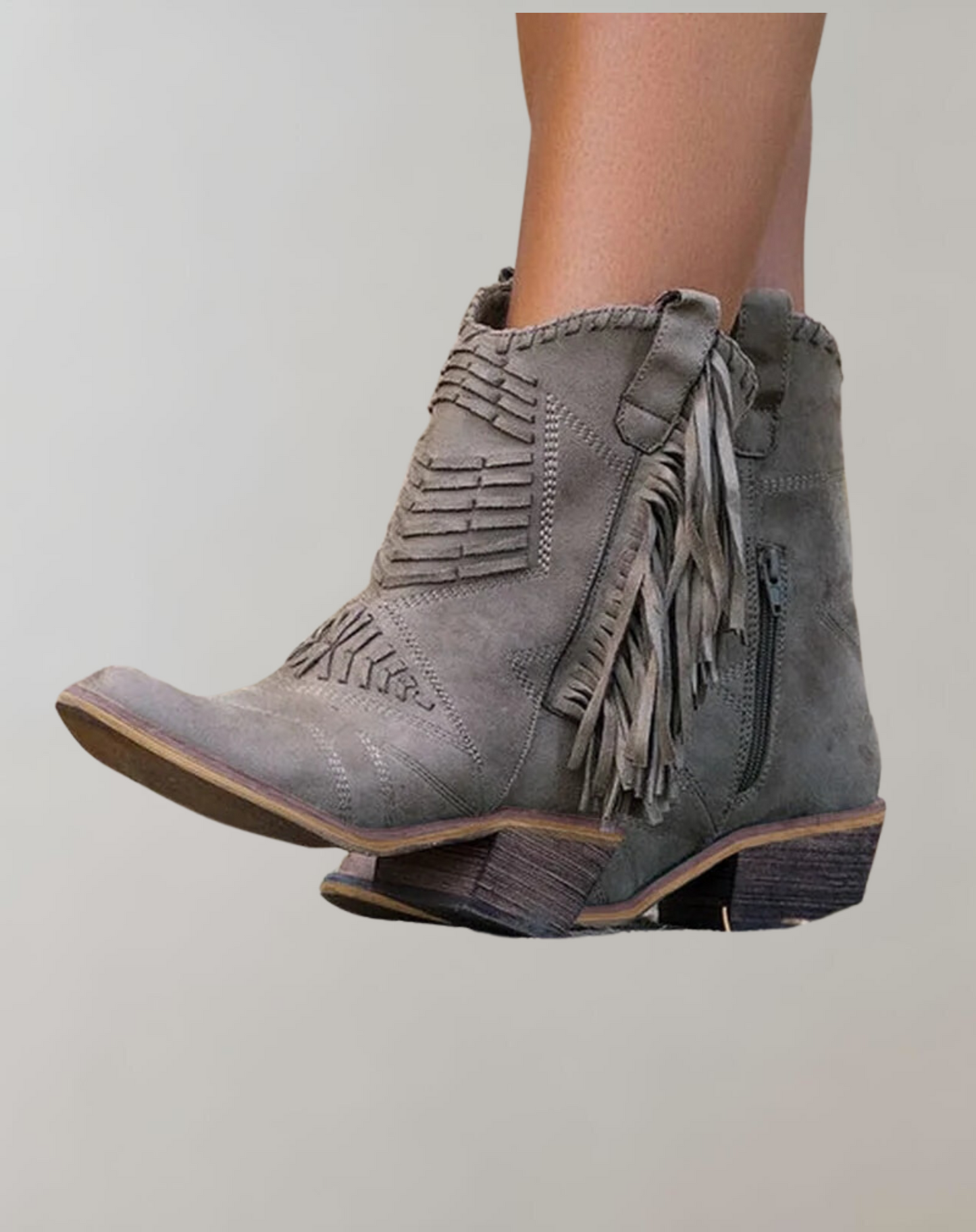 Stilvolle Damen Stiefel mit Fransen - Selena