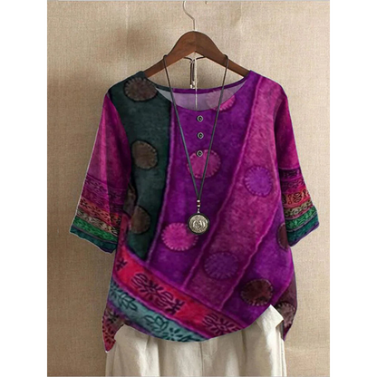 Valerie - Multicolored Boho Top