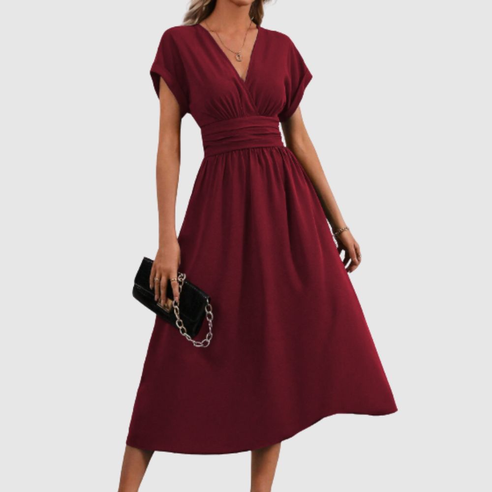 Zoé - Robe midi portefeuille