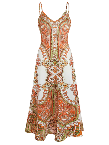 Amelia - Boho Floral Sleeveless Dress