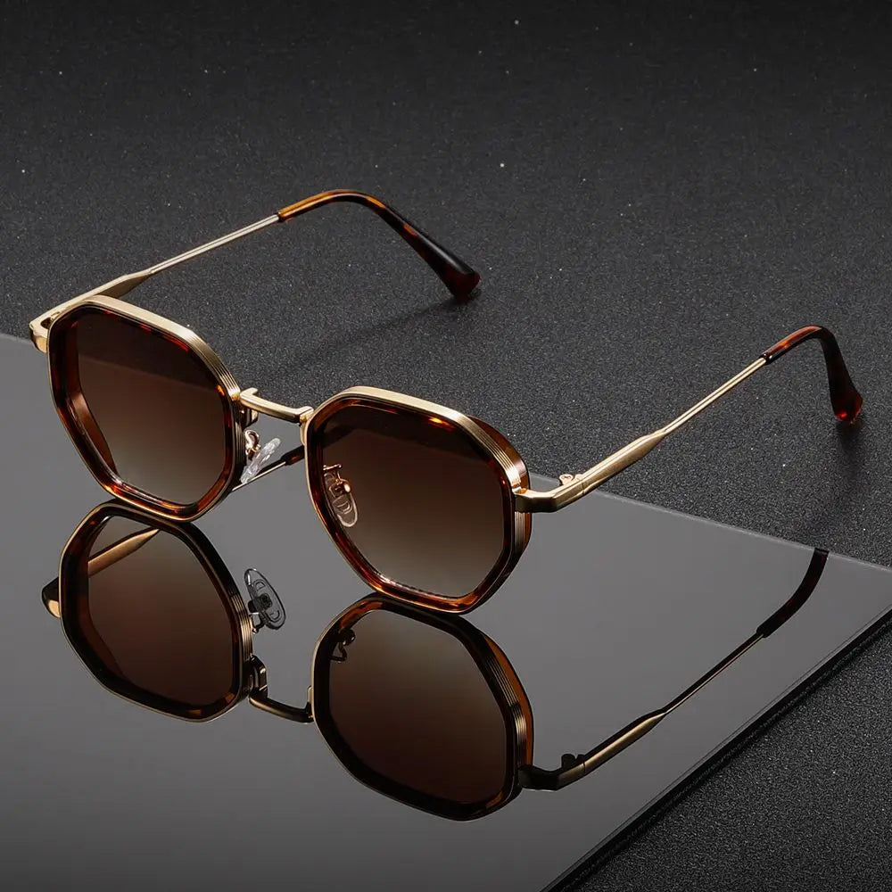 Velmora | Hexagonal Tortoise Shell UV400 Sunglasses