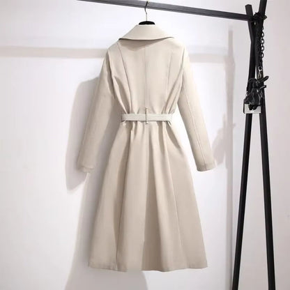 Kalina – Double Breasted Belted Coat with Lapel Collar
