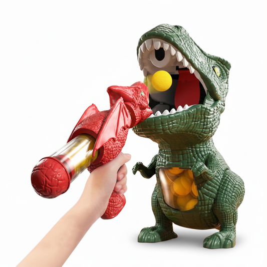 DinoShot – Interactief Dino Schietspel met Lanceerhandles & Sponsballen