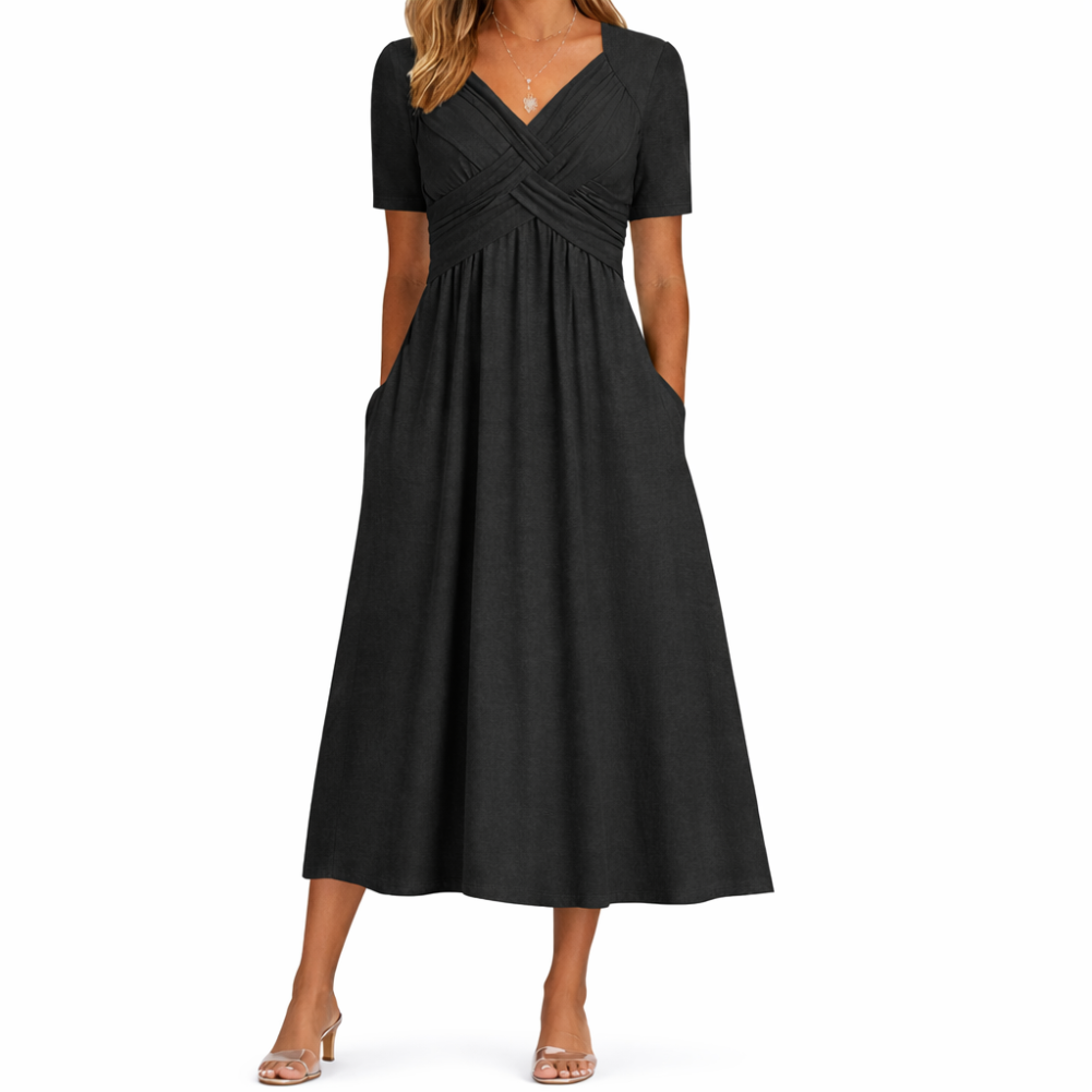 Mirtilla™ V-Ausschnitt Sommerkleid – stilvoll, luftig und vielseitig