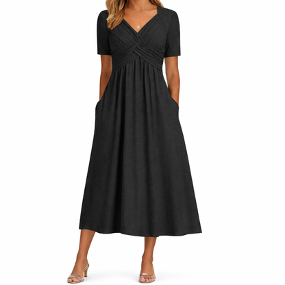 Mirtilla™ V-Ausschnitt Sommerkleid – stilvoll, luftig und vielseitig