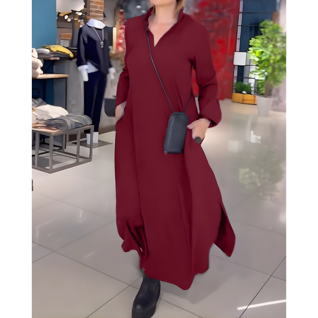 Elara Flow™ Side-Slit Maxi Dres