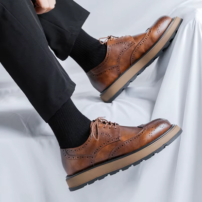Aiden | Leather Brogue Oxford Shoes