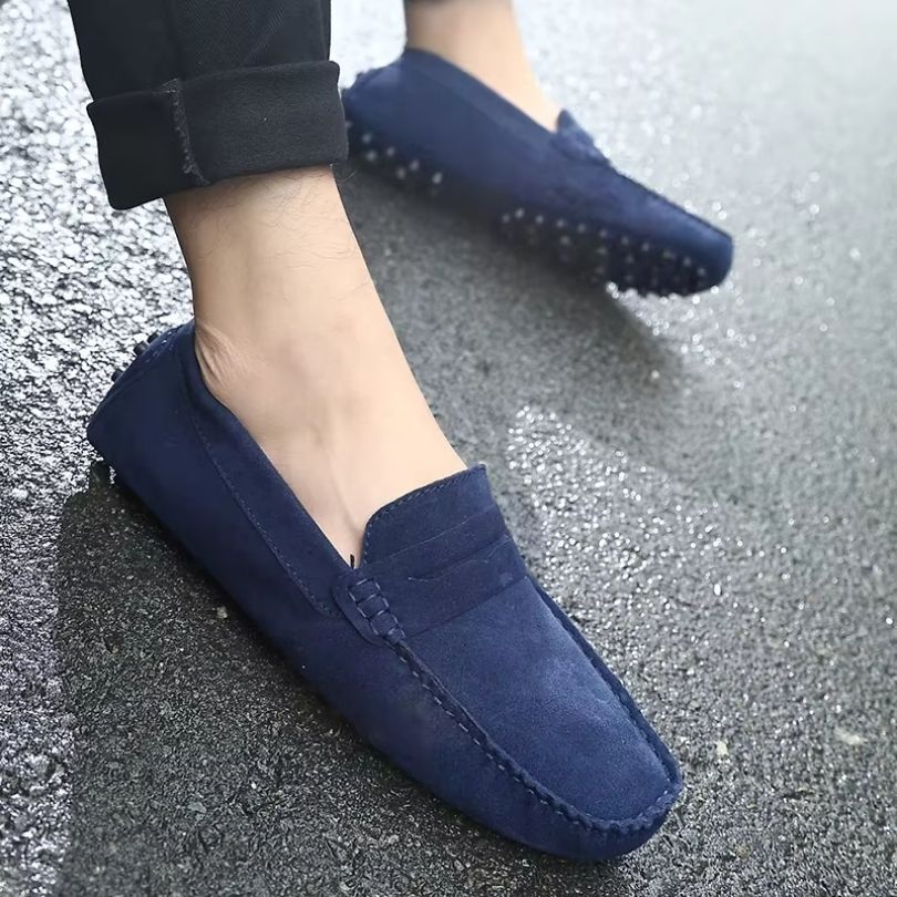 Julien – Chaussures à enfiler à bout rond Confortables au quotidien and antidérapantes