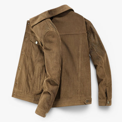 Veste classique en velours côtelé à boutons