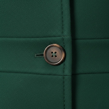 Manteau mi-long en laine à col tailleur et boutonnage multiple