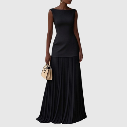 Elżbieta - Sukienka maxi plisowana elegancka