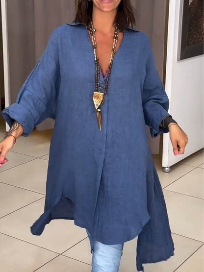 Linen Shirtdress Women's Casual Lightweight Tunic Shirt