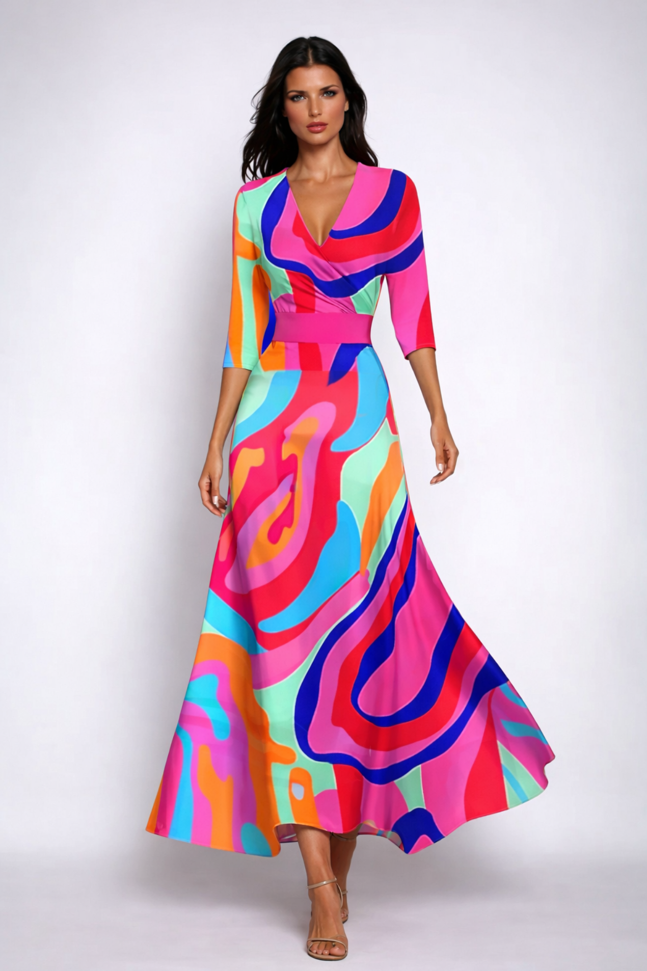 Robe Midi Élégante Femme Dentelle – Robe Fluide Chic Pour Occasion