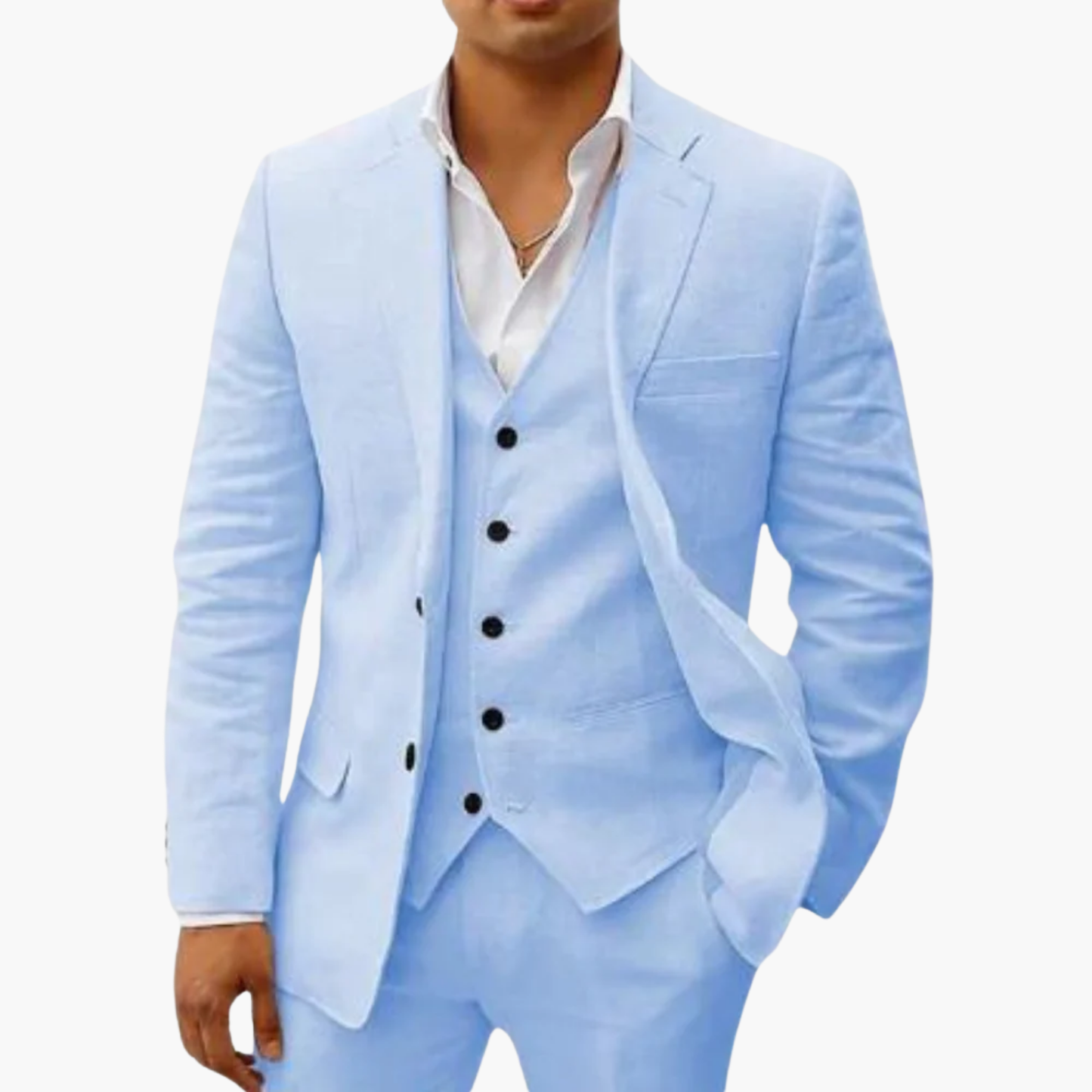 Ensemble Costume Homme 3 Pièces en Lin – Élégant, Léger et Respirant