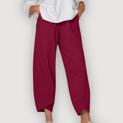 ZARA™ | Afslappede Hørbukser – Skulpturelt Snit & Materiale-Integritet ✨
