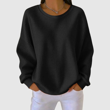 Amelia – Ležérní dámský oversize svetr s výstřihem do V