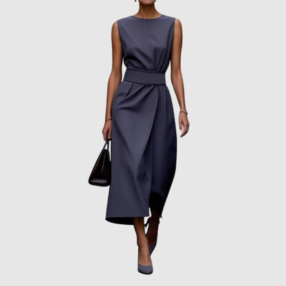 Zoé - Robe midi élégante avec ceinture