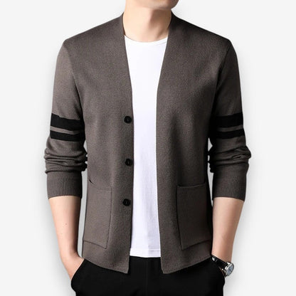 Adrian – Long Sleeve Sweater with Pocket and Button Detail