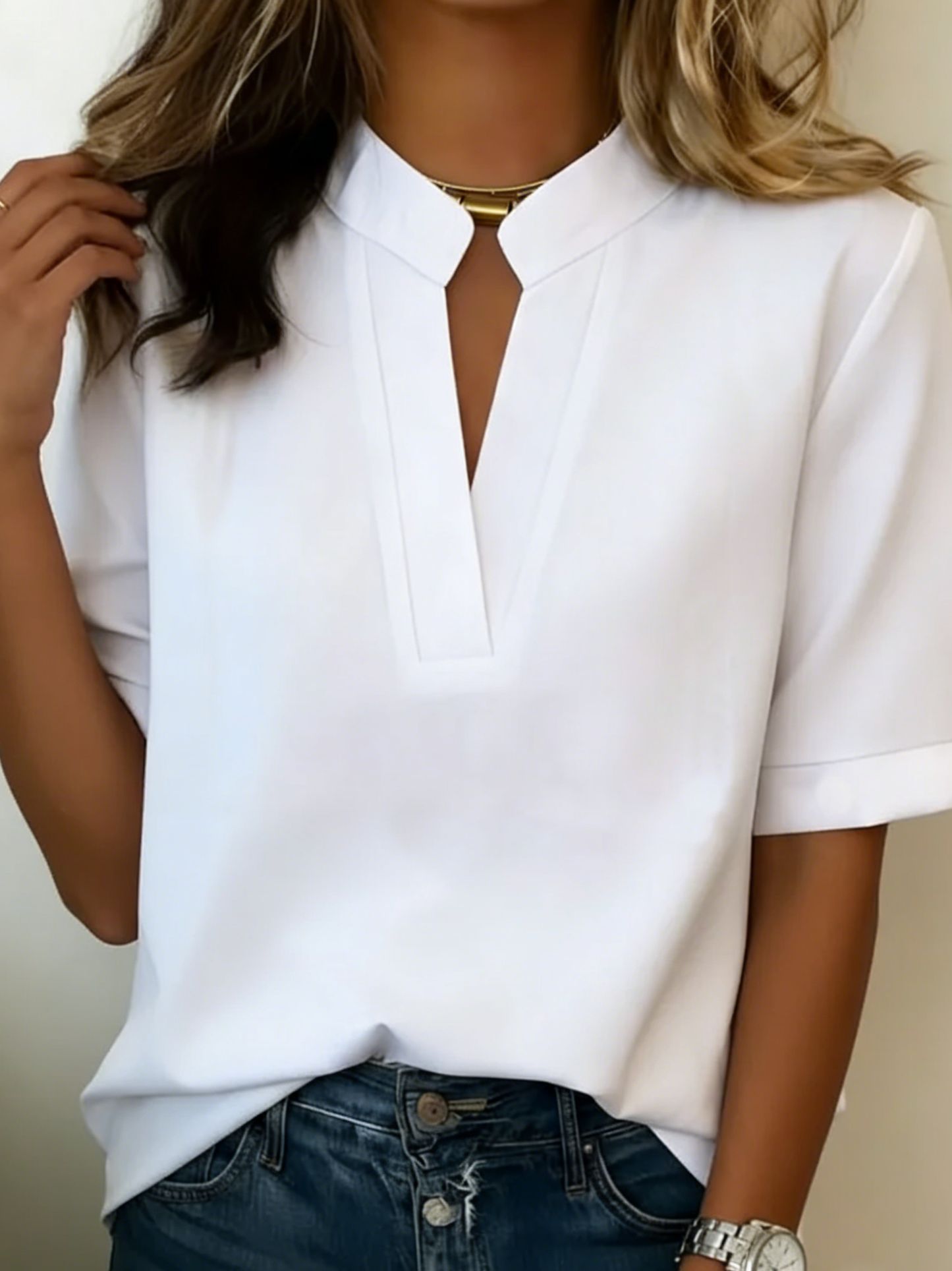 Duval Paris™ | Blouse élégante à col raffiné