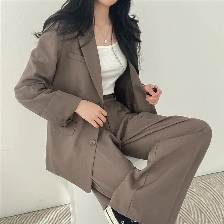 Hailey | Women Tailored Suit set z Long blazer