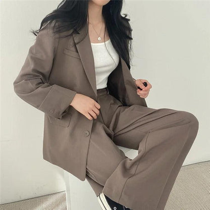 Hailey | Women Tailored Suit set z Long blazer