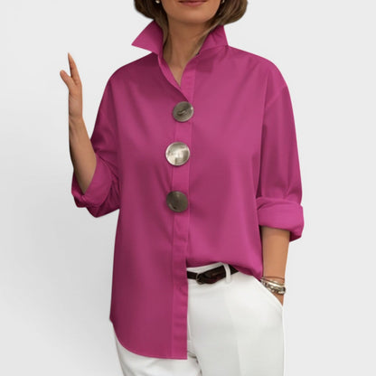 Élodie™ | Blouse chic à col montant