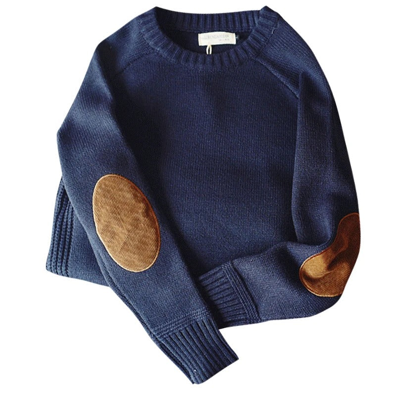Tom Hollinger | Grobstrickpullover mit Ellenpatches