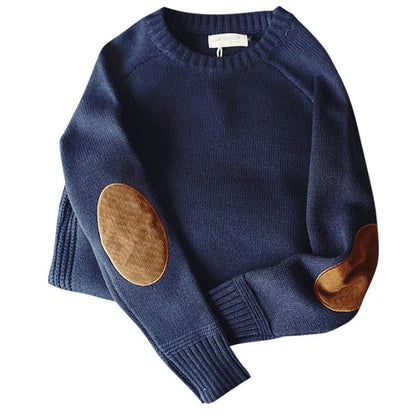 Tom Hollinger | Grobstrickpullover mit Ellenpatches