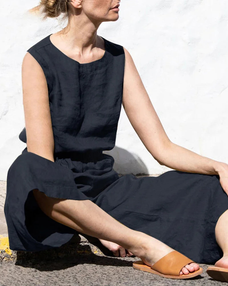 Chloé – Combinaison sans manches à jambes larges femme