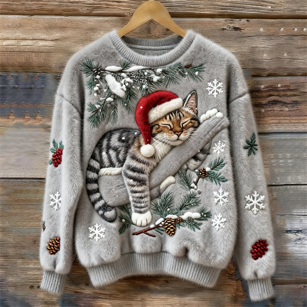 Teresa | Maglione natalizio con gatto