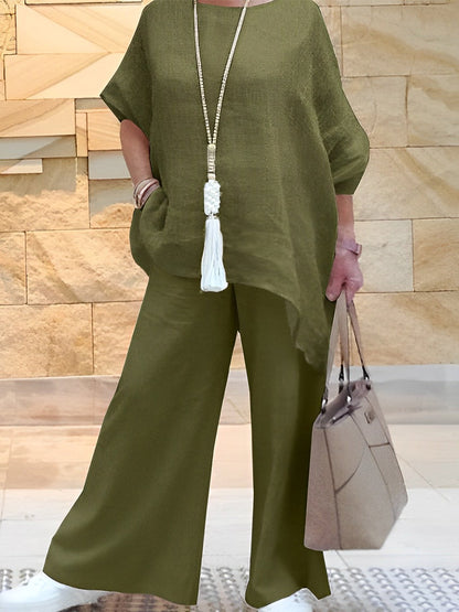 Two-Piece Set Poise & Comfort for an Elegant and Comfortable Look