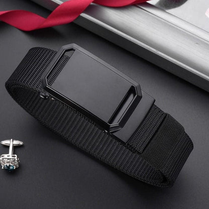 Ceinture en toile nylon durable pour homme – Boucle automatique sans dents style outdoor
