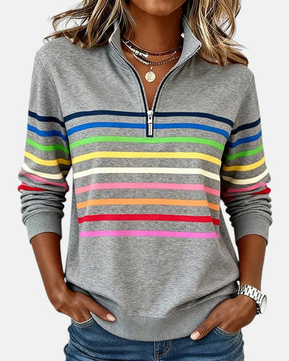 Vera - Striped Comfortable Jumper