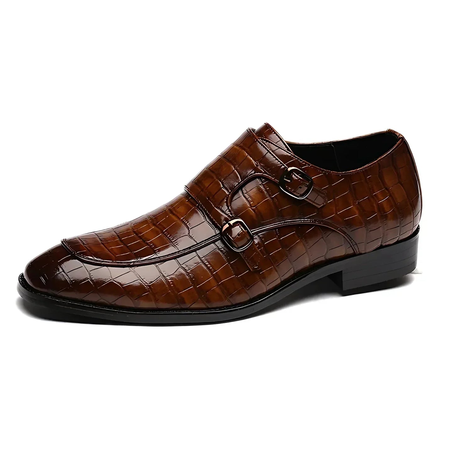 Kroksiluett® by Jesse Vance: Dress Shoes with Timeless Italian-Swedish Design with Faux Crocodile-Grain Leather Detailing