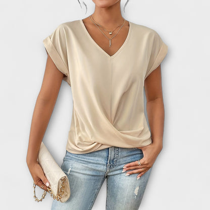 Eloise - Top Decote em V com Detalhe Nó