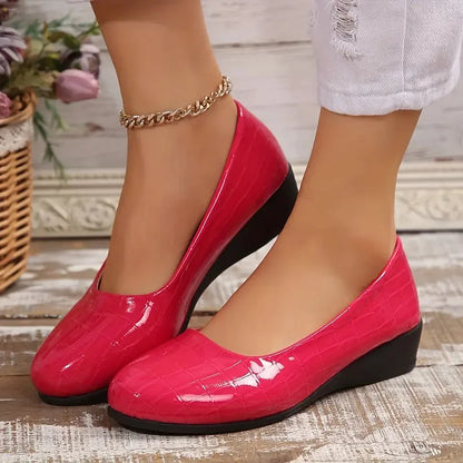 Zatia - Scarpa Con Zeppa In Pelle Traspirante