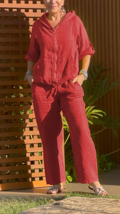 Renira – Linen Cotton Zip Set