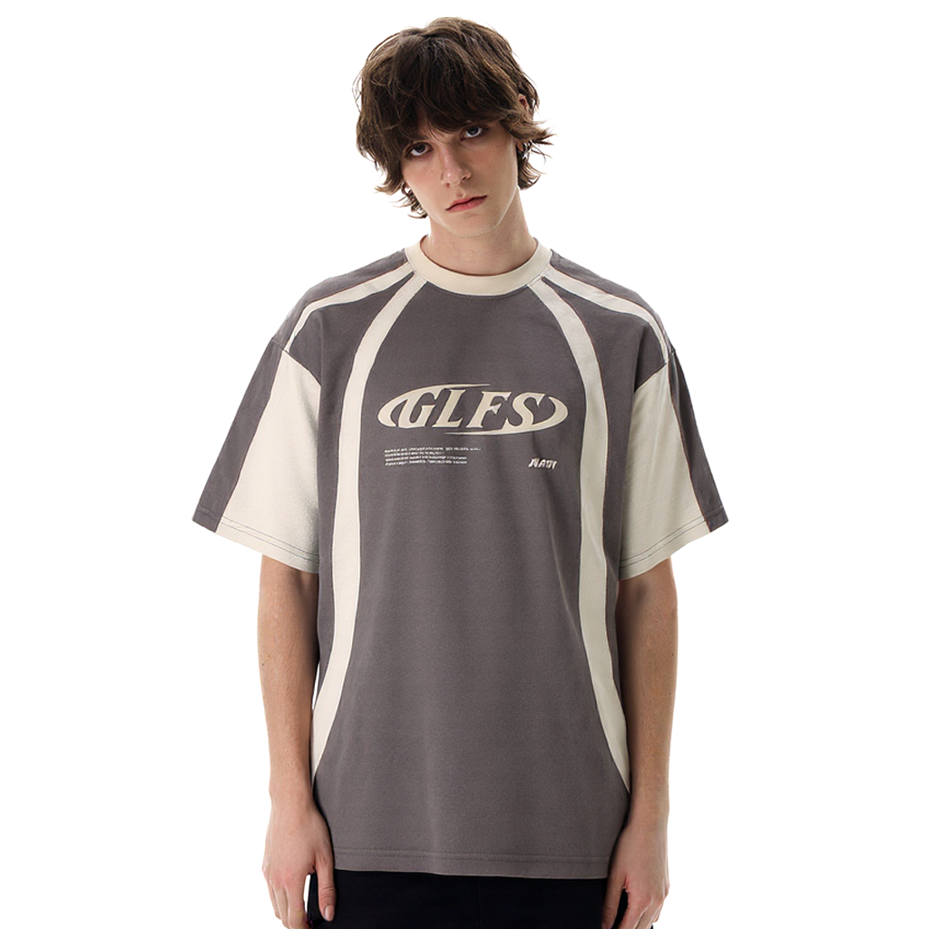 Color Blocking Retro Style Graphic T-Shirt