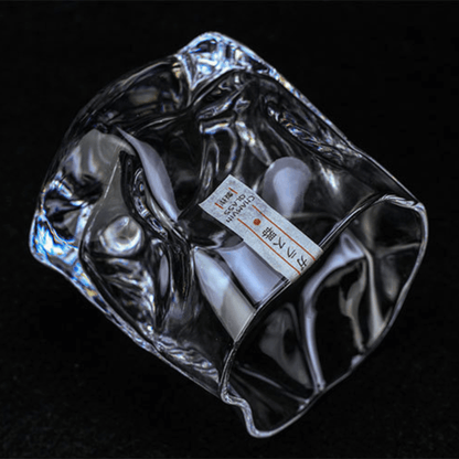 Whiskeyglas Edo Kiriko Japans Kristal Crumple Design Houten Geschenkdoos Handgemaakt | Restfield