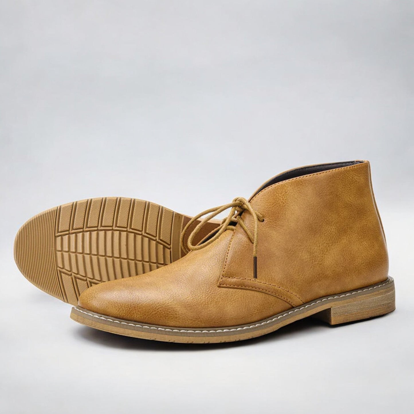 Botas Chukka hombre cuero elegante con cordones – botines casual formales cómodos