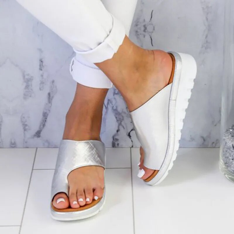 Women's Leather Orthopedic Arch Support Sandals