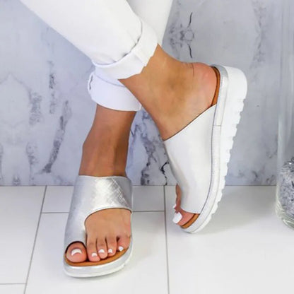 Women's Leather Orthopedic Arch Support Sandals