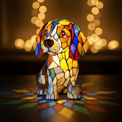 Lámpara vitral Esencia de Beagle decoración hogar Glow - Madrid.com