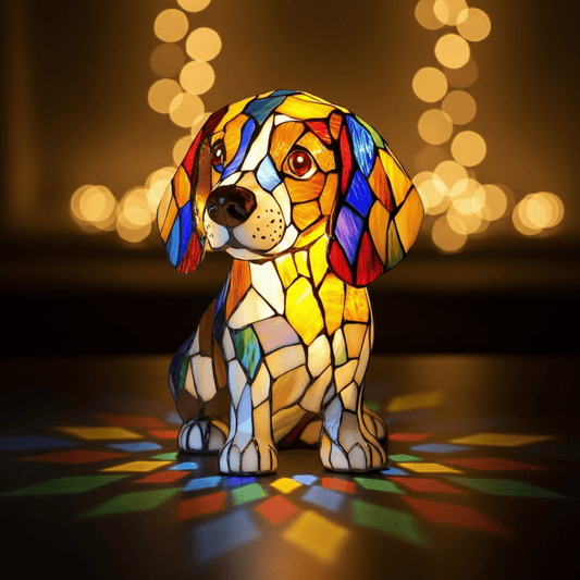 Lámpara vitral Esencia de Beagle decoración hogar Glow - Madrid.com
