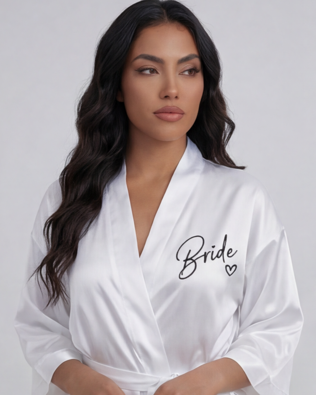 Women’s Satin Bridal Party Kimono Robe – Elegant Silk Bridesmaid and Bride Robe
